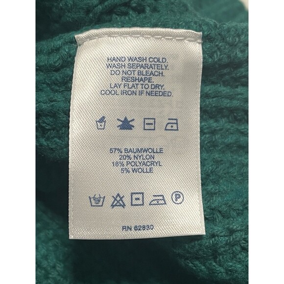 Lands' End Women's Knit Cable Turtleneck Sweater Green Midweight Sz 2X - Picture 3 of 6